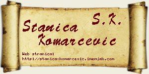 Stanica Komarčević vizit kartica
